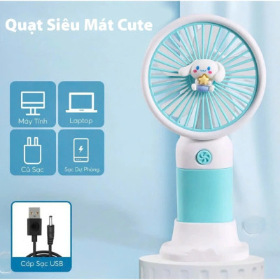 Mùa Hè Quạt Nhỏ Cầm Tay Di Động Quạt Mini Sạc Tích Điện Với Quạt Làm Mát Gió - Giao Màu Ngẫu Nhiên