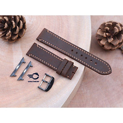 Dây Đeo Thay Thế Dành Cho Apple Watch - Da dò sáp ngựa điên Handmade - Hàng chính hãng