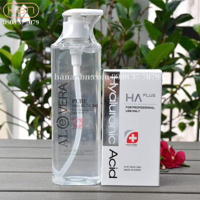 Combo Siêu Cấp Ẩm HA Plus 100ml Và Gel Lô Hội Aloevera Tặng 50g Mặt Nạ Dẻo (Hàng Chính Hãng)