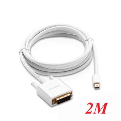 Ugreen UG10405MD102TK 2M Màu Trắng Cáp chuyển đổi Mini DP sang DVI 24 + 1 hỗ trợ phân giải 1080P - HÀNG CHÍNH HÃNG