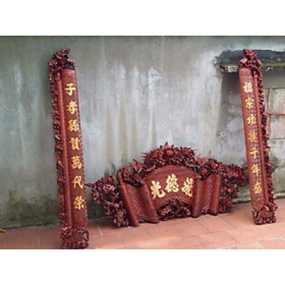 Hoành Phi Câu Đối Gỗ Gụ