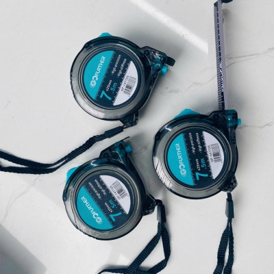 Combo 3 chiếc thước GOFUTHER mặt đen, Thước vỏ nhựa ABS chịu lực, Thước GF vỏ trong