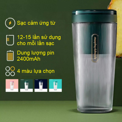 Máy xay sinh tố cầm tay Morphy Richards MR9800 công suất 50W/1A, dung lượng pin 1400mAh - Hàng Nhập Khẩu