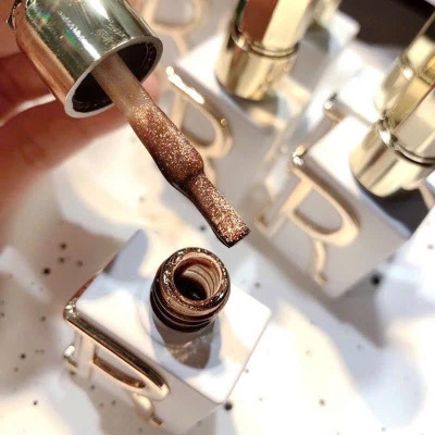 Sơn Mắt Mèo Nâu Thạch Kim Cương CR Đậm Mướt Cao Cấp Chai 15ml Làm Nail, Sơn Gel Tông Mắt Mèo Nâu trà sữa Đậm Đặc, Bền Màu Siêu Xinh Nữ Women