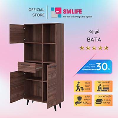 Giá sách gia đình thiết kế ấn tượng SMLIFE Bata