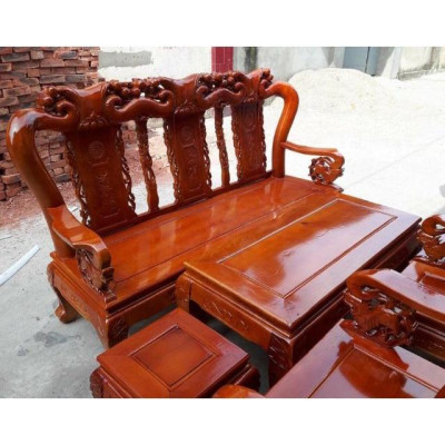 Bộ bàn ghế minh đào tay 10 gỗ sồi nga