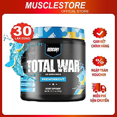[Chính hãng] Redcon1 Total War (30 Liều) Pre Workout, Tăng Năng Lượng, Sức Bền Tập Trung, Beta-Alanine, 350mg Caffeine