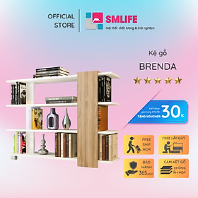 Kệ đỡ sách gỗ thiết kế hiện đại, sang trọng SMLIFE Brenda