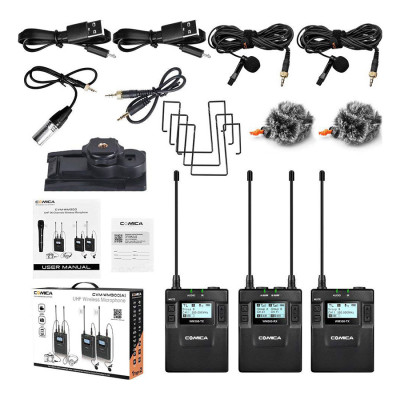 Micro Không Dây UHF Cho Máy Ảnh Comica CVM-WM300A - Hàng Chính Hãng