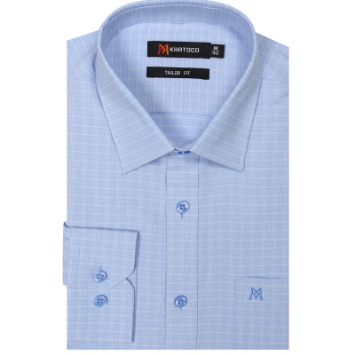 Áo sơ mi nam tay dài form ôm suông Khatoco A1MD568T1-CNCR331-2504-D-CÔNG NGHỆ NANO