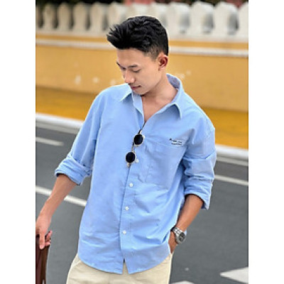 Áo sơ mi tay dài nam thêu túi Form Loose - RT 10S25SHL030 | ROUTINE CÀ MAU