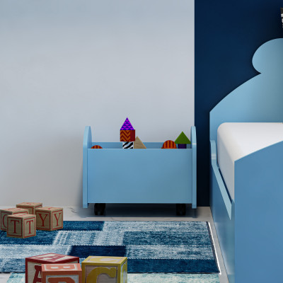 [Happy Home Furniture] KID, Thùng lưu trữ cho trẻ em có bánh xe, 46cm x 36cm x 36cm ( DxRxC), TLT_001