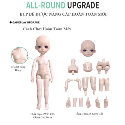 Búp Bê BJD 30cm Phiên Bản Nâng Cấp Dành Cho Trẻ Em