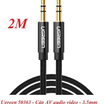 Ugreen UG50363AV112TK 2M màu Đen Cáp âm thanh 2 đầu 3.5mm dương - HÀNG CHÍNH HÃNG