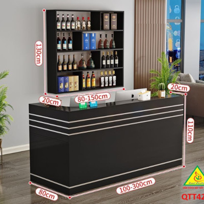 QUẦY LỄ TÂN, QUẦY TIẾP TÂN, QUẦY TÍNH TIỀN, QUẦY THU NGÂN QTT423- Nội thất lắp ráp Viễn Đông Adv