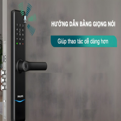 Bộ khóa cửa thông minh Bluetooth, vân tay, thẻ từ, mật khẩu và chìa cơ. Thương hiệu Hà Lan cao cấp Philips - DDL7300