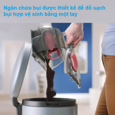 Máy hút bụi gia đình Philips công suất lớn 1500W có hộc chứa XB2023 /81 - Hàng nhập khẩu