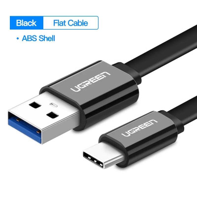 Ugreen UG10697US172TK 1M màu Đen Cáp USB TypeC sang USB 3.0 cáp dẹt - HÀNG CHÍNH HÃNG