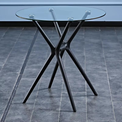 Bàn tiếp khách trong suốt TE1551-06G Nội thất Capta Bàn tư vấn mặt kính cường lực dày 8mm chân nhựa đúc pp màu trắng hoặc đen tại tp hcm