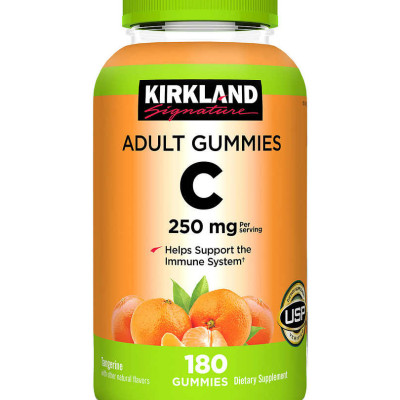 Kẹo vitamin c 250mg adult gummies c Kirkland tăng sức đề kháng, sáng da, làm chậm quá trình lão hóa 180viên/lọ - OZ Slim Store