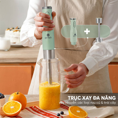 Máy xay cầm tay Elmich BLE-8666, công suất 1000W, thiết kế cầm tay dễ sử dụng, lưỡi dao bằng thép không gỉ siêu bền, đảm bảo an toàn tuyệt đối cho sức khỏe  - Hàng chính hãng