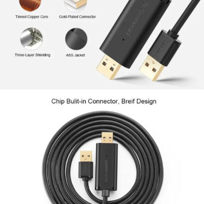 Ugreen UG20233US166TK 2M màu Đen Cáp tín hiệu nối dài USB 2.0 có chip khuếch đại cao cấp - HÀNG CHÍNH HÃNG