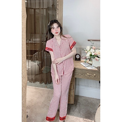 Đồ bộ lụa mềm tay ngắn quần dài