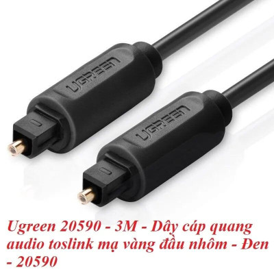 Ugreen UG20590AV122TK 3M Đen Dây cáp quang âm thanh 2 đầu dương - HÀNG CHÍNH HÃNG