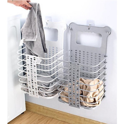 Giỏ Đựng Quần Áo Bẩn Kế Máy Giặt Gấp Gọn Treo Tường Tiện Lợi - Rổ Treo Tường Đựng Đồ Dùng Sinh Hoạt - Hàng Loại 1 - Chính Hãng MINIIN