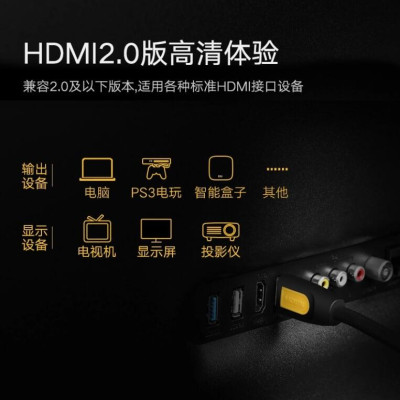 Ugreen UG10170HD101TK 10M màu Vàng Cáp tín hiệu HDMI chuẩn 1.4 hỗ trợ phân giải - HÀNG CHÍNH HÃNG