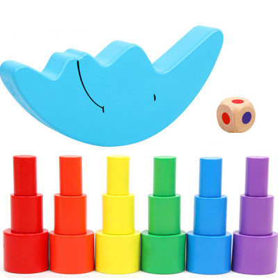 Đồ Chơi Gỗ Bộ Xếp Gỗ Cân Bằng Hình Mặt Trăng