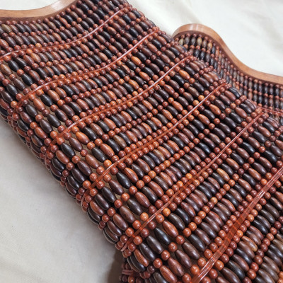 Gối Công Thái Học , Gối Gỗ Trắc Hạt - Kích thước 36cmx24cmx8cm/4cm ( video , hình thât )