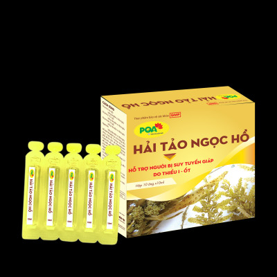 Hải Tảo Ngọc Hồ PQA Hỗ Trợ Bổ Sung I-Ốt Từ Tảo Biển Giúp Giảm Nguy Cơ Bị Bệnh Tuyến Giáp Hộp 10 Ống
