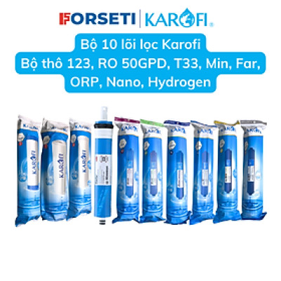 Bộ 10 lõi lọc nước Karofi hàng chính hãng dùng cho máy lọc nước Karofi Livotec LRC110-H