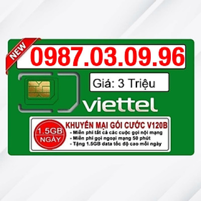 Sim Viettel số đẹp - Hàng chính hãng - 0987.03.09.96