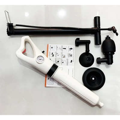 Dụng Cụ Thông Tắc Bồn Cầu, Chậu Rửa Bát, Bồn Tắm - Súng cao áp thông tắc nhà vệ sinh, đường ống nước bằng Khí Nén AGT Cực Mạnh 6-8kg - Nhựa ABS Cao Cấp - HÀNG CHÍNH HÃNG