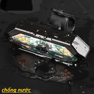 Đèn hậu xi nhan không dây pin sạc USB,Đèn hậu xe đạp xi nhan/ Đèn xi nhan xe đạp thể thao 5 chế độ sáng