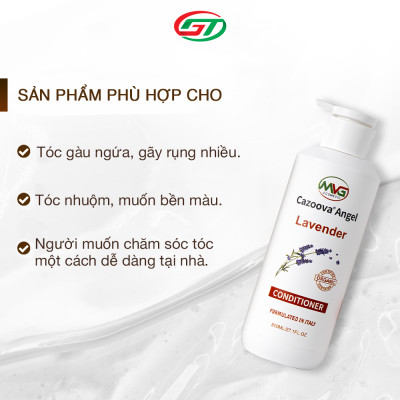 Combo dầu gội, dầu xả ngăn ngừa gàu Cazoova Lavender hương hoa oải hương quyến rũ 800ml