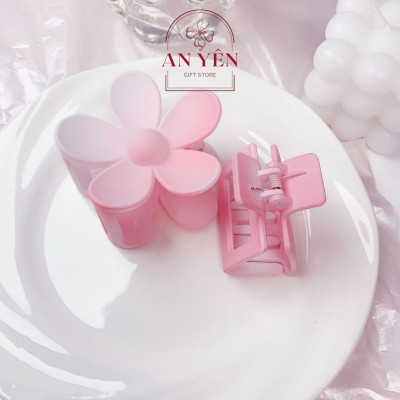 Set Quà Tặng Kẹp Tóc Hồng Phối Trắng No.11 Tặng Sinh Nhật Người Yêu 20/10 8/3, Quà Tặng Học Viên