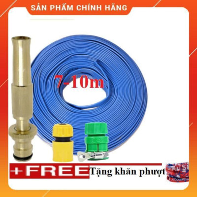 ️ Bộ dây vòi xịt nước rửa xe, tưới cây , tăng áp 3 lần, loại 7m, 10m 206587 cút sập,+ khăn phượt