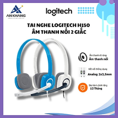 Tai nghe Logitech H150 Âm Thanh Nổi 2 Giắc - Hàng Chính Hãng - Bảo Hành 12 Tháng