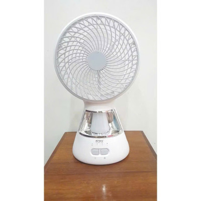 Quạt Tích Điện 3 Chế Độ, Kèm Đèn LED Siêu Sáng, Pin Dùng 3-5h Tùy Tốc Độ - HÀNG CHÍNH HÃNG MINIIN