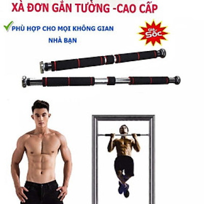 Thanh Tập Xà Đơn Treo Tường Gắn Cửa Nhiều Cỡ Từ 62-120cm Tùy Chỉnh Tập Gym Tập Thể Thao Chính Hãng Amalife