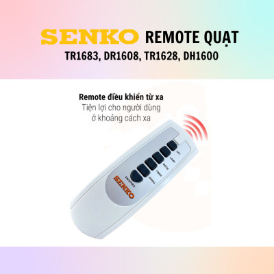 Remote Điều Khiển Quạt Senko Mã TR1683, DR1608, TR1628, DH1600 - Hàng Chính Hãng - Remote Điều Khiển Tiện Lợi