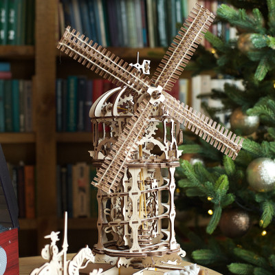 Mô Hình Gỗ Cơ Khí -  Ugears Tower Windmill - Cối xay gió, sản phẩm chính hãng UGEARS, nhập khẩu nguyên bộ từ EU, mô hình lắp ráp 3D, DYI