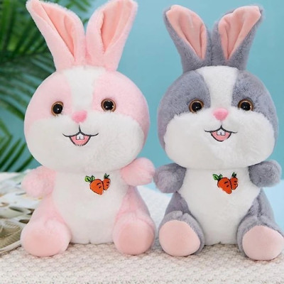 Thú nhồi bông thỏ mặt yếm lông mịn đáng yêu - Size 45cm - Quà tặng thỏ bông cute êm mịn.