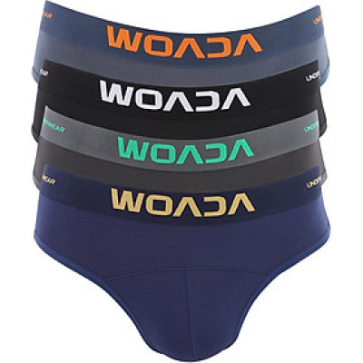Bộ 4 Quần Lót Nam Woada Bief Bamboo LK150 - Màu Ngẫu Nhiên