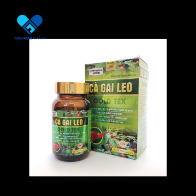 Bổ gan Cà Gai Leo thảo dược mát gan, giải độc gan - 50 viên [Cà Gai Leo Gold Tex Chai vàng]