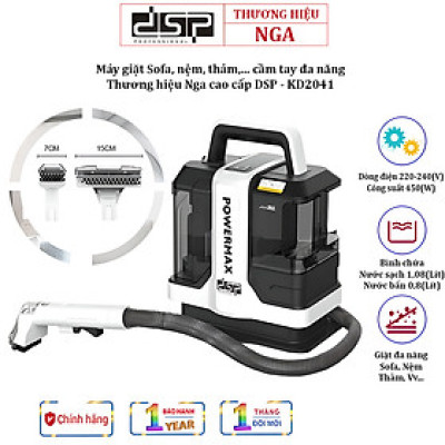 Máy giặt, máy hút bụi, lau sàn, bề mặt Sofa, nệm, thảm, ga giường dạng cầm tay cao cấp DSP Nga - Mã KD2041