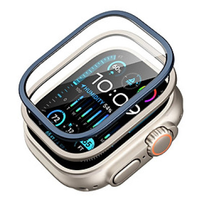 Combo 2 Kính Cường Lực Siêu Cứng Kèm Khung Viền ESR Ultra Armorite Screen Protector Cho Apple Watch Ultra/ Ultra 2 _Hàng Chính Hãng